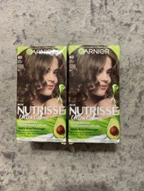 Garnier Nutrisse Nourishing Color Creme , Light Natural Brown 60  (2PK) Vegan - £15.02 GBP