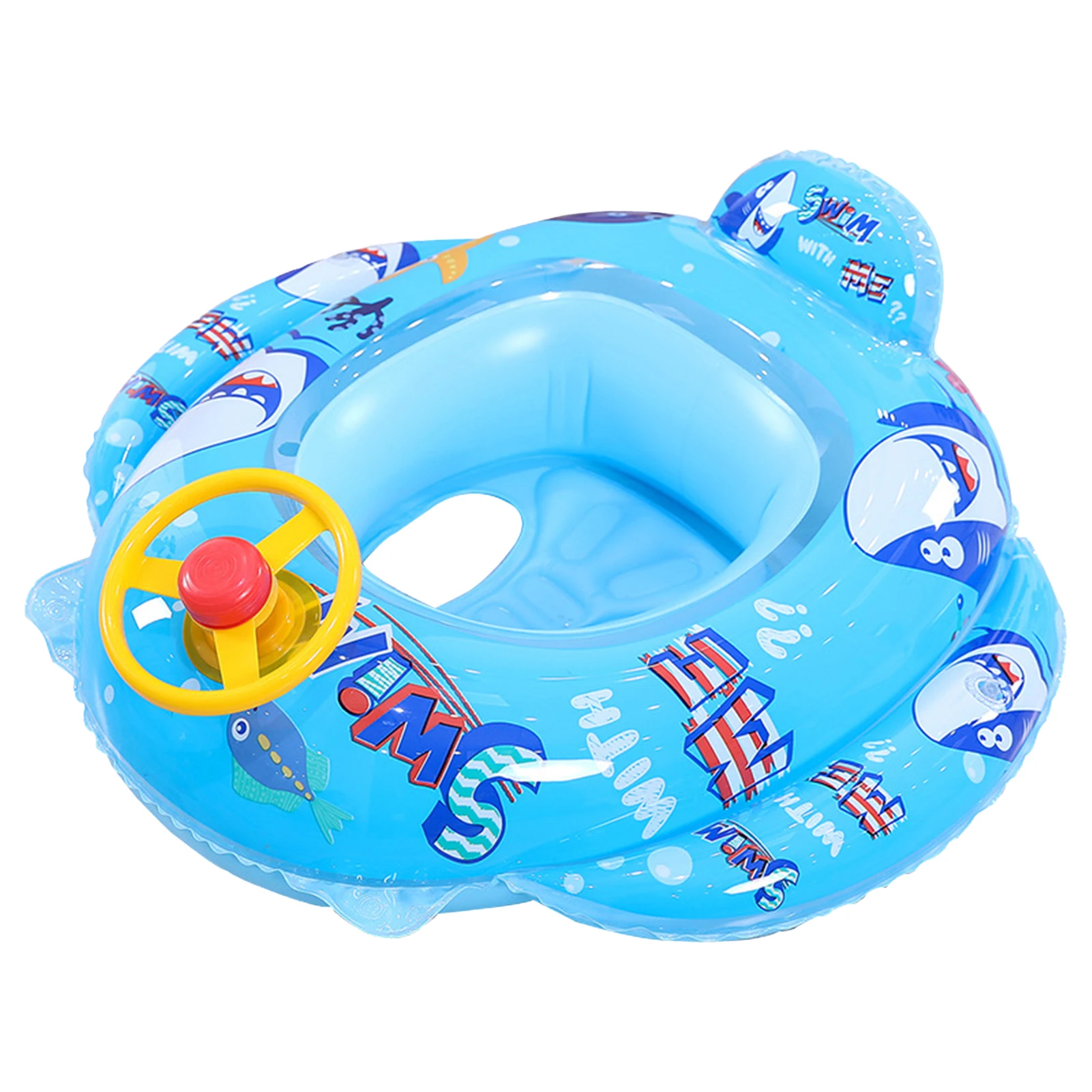 Baby Swim Float Playing Summer With Safety Seat Cartoon Pattern Beaches With - £18.10 GBP