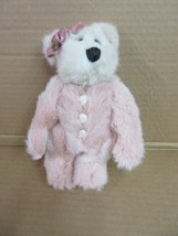NOS Boyds Bears Guinevere Plush Bear Pink and White Jointed B83 F* - $26.77