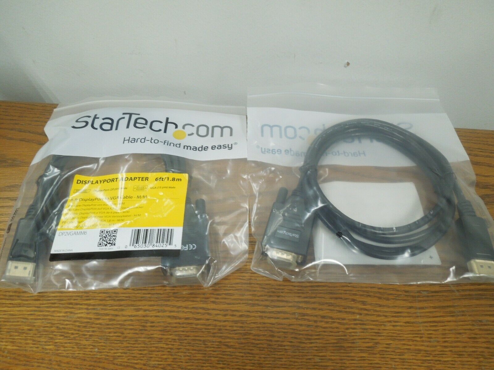 Primary image for StarTech.com DP2VGAMM6 6' Displayport to VGA Cable - M/M Adapter New - Set of 2