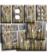RUSTIC RANCH BARN WEATHERED WOOD STYLE LIGHT SWITCH OUTLET PLATE LOG CABIN DECOR - $183.20 MXN - $604.99 MXN