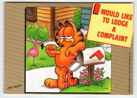 Garfield I Lodge A Complaint Postcard Signed Jim Davis Comic Cat 1978 Unused - £6.32 GBP