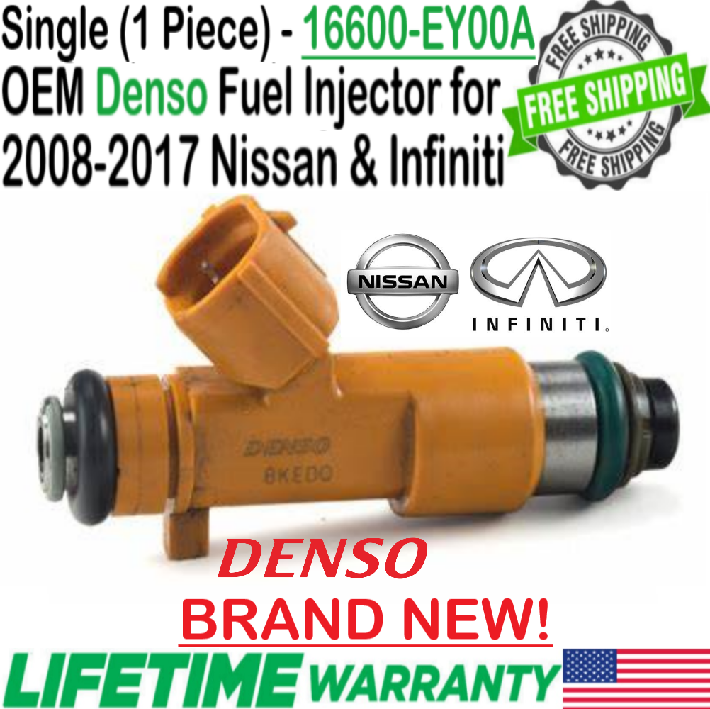 NEW OEM Denso x1 Fuel Injector for 2008-17 Nissan & Infiniti 3.7L V6 16600-EY00A