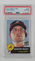 2019 Topps Living Austin Riley W/Red Ink Auto On Back PSA 10 Gem Mint #206 - £86.98 GBP