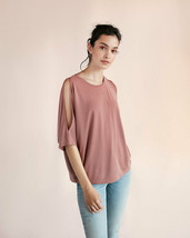 Express Cold Shoulder Wedge Top Blouse - £19.75 GBP