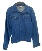 Vintage Key Imperial Men’s Blue Denim Jean Jacket Size 40 Long Medium Wash - £35.54 GBP