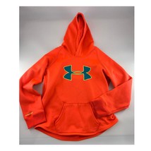 Under Armour Sweatshirt Girls Youth Extra Large Neon Orange Sportswear Hoodie - £7.53 GBP