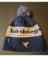 Birddogs Pompom Beanie Hat Adult Navy Blue White Peach Knit Logo Winter ... - $14.30 CAD