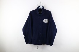 Vintage 90s Lands End Womens Medium Distressed Wolf Polartec Fleece Jack... - $34.60