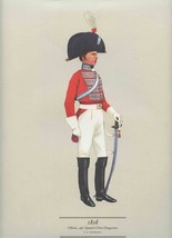 P H Smitherman Print 1808 Officer 4th Queen&#39;s Own Dragoons  - £21.88 GBP