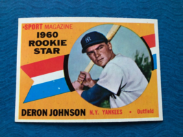 1960 TOPPS BASEBALL SPORT MAGAZINE ROOKIE STAR DERON JOHNSON #134 (NM) - $9.00