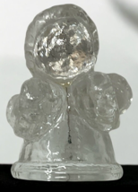 GOEBEL Clear Lead Crystal Angel Bell 3.5" Angel With Accordian 1981 West Germany image 5