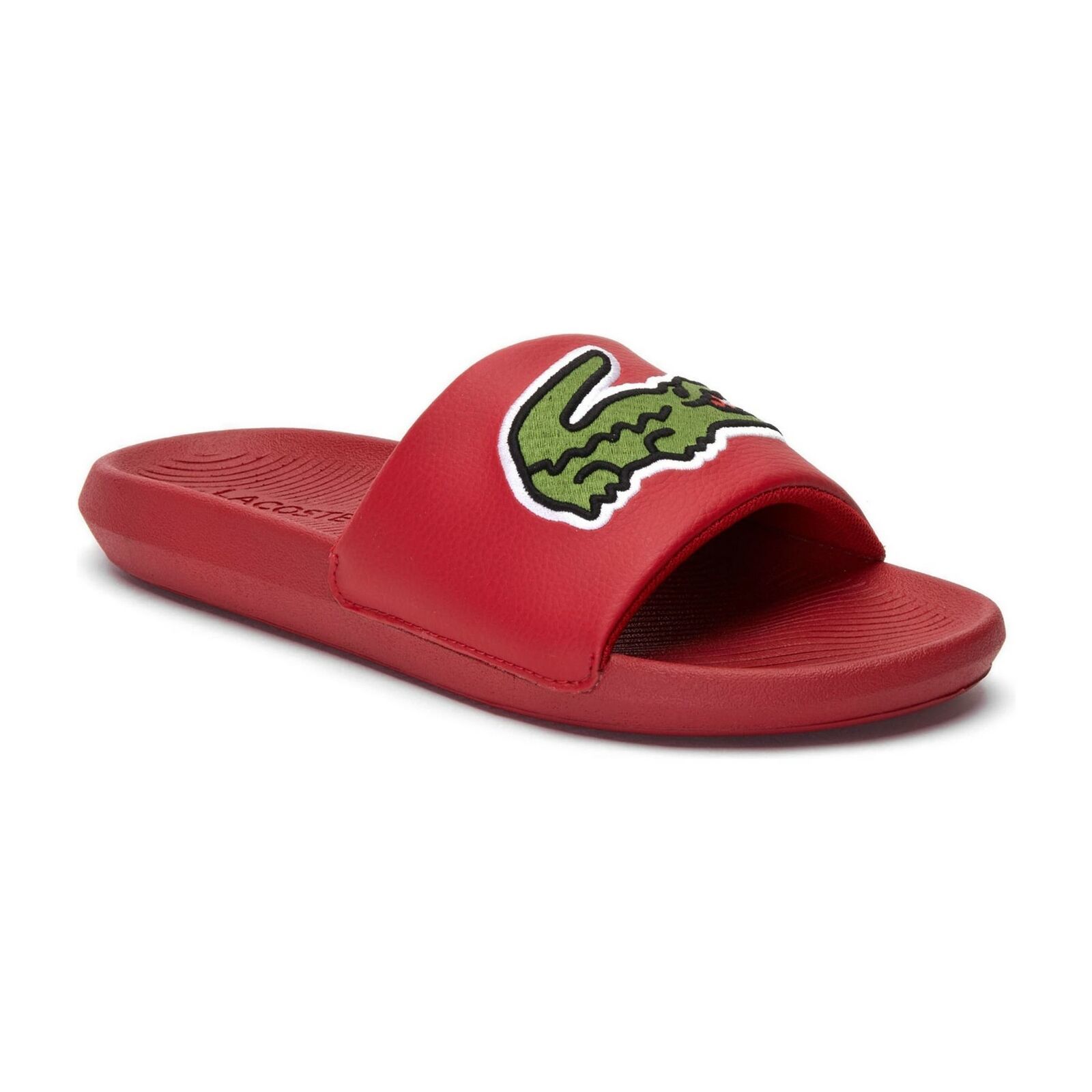 Primary image for Lacoste Men Slip On Slide Sandals Croco Slide 319 4 US CMA Size US 7 Red