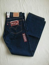 NWT Levi&#39;s 505 Jeans Straight Leg Regular Fit Size 38 x 34 Dark Blue Red Tag - £25.56 GBP