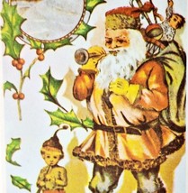 Santa Christmas Greeting Postcard Hong Kong Print Vintage Toy Bag PCBG6B - $375.23 MXN