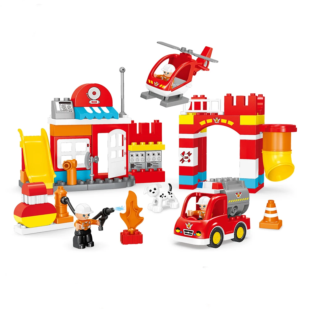 City firefighting series building blocks fire department helicopter brick kids toys for thumb200