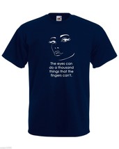 Mens T-Shirt Face Silhouette, Quote The eyes can do a thousand things Tshirt - £19.34 GBP