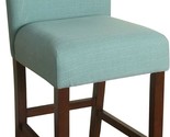Upholstered Counter Height Barstool, 24-Inch, Textured Aqua - $201.99