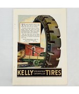 Vintage 1920&#39;s Kelly Springfield Tire Magazine Print Ad Caterpillar 8&quot; x 6&quot; - $122.29 MXN