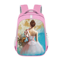 Ballet Dancer Print Backpack for Teenager Girls Children School Bags Women Trave - £40.18 GBP