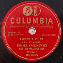 Edward Krolikowski - Farewell / Grasshopper Polka 1944 10&quot; 78 rpm Record... - $35.68