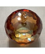 Simon Designs Amber FALL Shimmer Crystal Pumpkin Thanksgiving Paperweigh... - $25.85