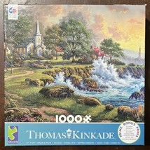 1000 Pc Jigsaw Puzzle Thomas Kinkade Seaside Haven Church Lighthouse 27x20 NEW! - £13.93 GBP