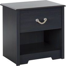 Blueberry South Shore Aviron 1-Drawer Nightstand With Rope Handle - £108.70 GBP