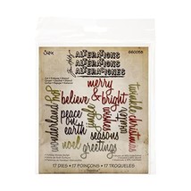 Sizzix Thinlits Holiday Words Script Die Set, Pack of 17  - £26.33 GBP