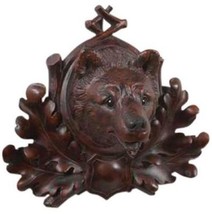 Plaque MOUNTAIN Lodge Bear Head Small Oxblood Red Resin Hand-Painted Hand-Cast - $259.00