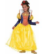Girls Deluxe Snow White Gown Dress Fancy Costume Princess Halloween Size... - $34.99