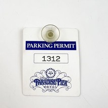 Vtg Disney’s Paradise Pier Hotel Employee Parking Permit #1312 Suction Pixar Pl. - £19.97 GBP