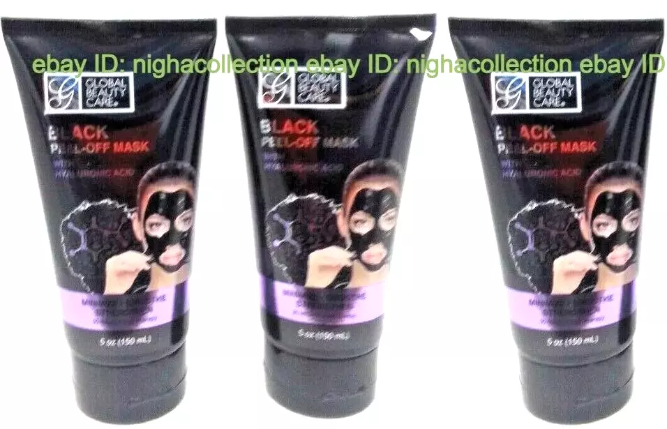 3 x G.Beauty Care Black Peel Off Mask with Hyaluronic Acid 5 oz New Sealed - £22.18 GBP