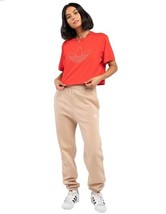 adidas Women&#39;s Originals Essentials Fleece Joggers Beige HJ7865 Size Large - $21.56