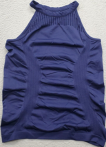 Athleta Tank Top Womens Medium Navy Casual Nylon Sleeveless Halter Neck ... - £14.26 GBP