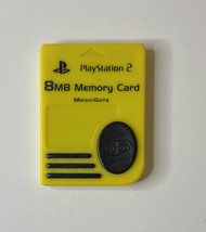 Geniune PS2 Playstation 2 Yellow Memory Card 8 MB Magic Gate Nyko PS-8516 - £5.44 GBP