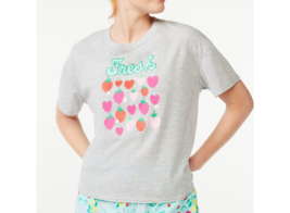 Joyspun Women&#39;s Graphic Sleep T-Shirt, Light Grey Heather Size XL (16-18) - $15.83
