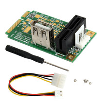 Mini Pcie To Pci Express 1X Slot Adapter Riser Card Pci-E Test Tool Power Supply - £20.50 GBP