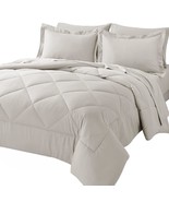 Queen Bed In A Bag 7-Pieces Comforter Sets With Comforter And Sheets Bei... - £68.26 GBP