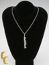 18k White Gold Diamond Tassel Pendant 13&quot; Choker Necklace TCW = Appx 0.5... - $1,372.12