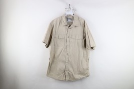 Vintage Columbia Mens Large Distressed Short Sleeve Safari Trekking Butt... - $27.08 CAD