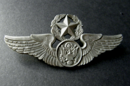 US AIR FORCE ENLISTED MASTER AIRCREW WINGS LAPEL JACKET PIN BADGE 3 INCHES - £5.58 GBP