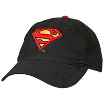 Superman Classic Symbol Black Curved Brim Adjustable Dad Hat Black - £23.96 GBP