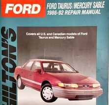 Chiltons Ford Taurus Merciry Sable Repair Manual 1986-1992 Vintage PB BK... - $69.67 CAD