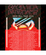 CAGE THE ELEPHANT WITH YOUNG THE GIANT &amp; BAKAR - NEON PILL TOUR 2024 T-s... - $428.36 MXN+