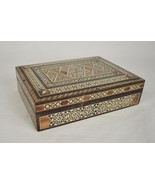 Marquerty Trinket Box Jewelry Multi Wood Shell Triangle Geometric Abalon - €37,89 EUR