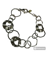 Silpada Sterling 925 Silver Hammered Circle Paper Chain Bracelet - $84.66 CAD
