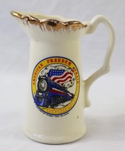 VINTAGE 1975 American Freedom Train Glass Pitcher 5&quot; - £11.67 GBP