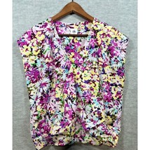 Cabi Womens Blouse M Eden Floral Wrap Sleeveless  Multicolor Summer - $18.70
