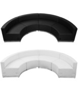 Black White Leather* 4 Pc Sectional Reception Office Hotel Conf Ctr Semi... - $4,142.81 CAD
